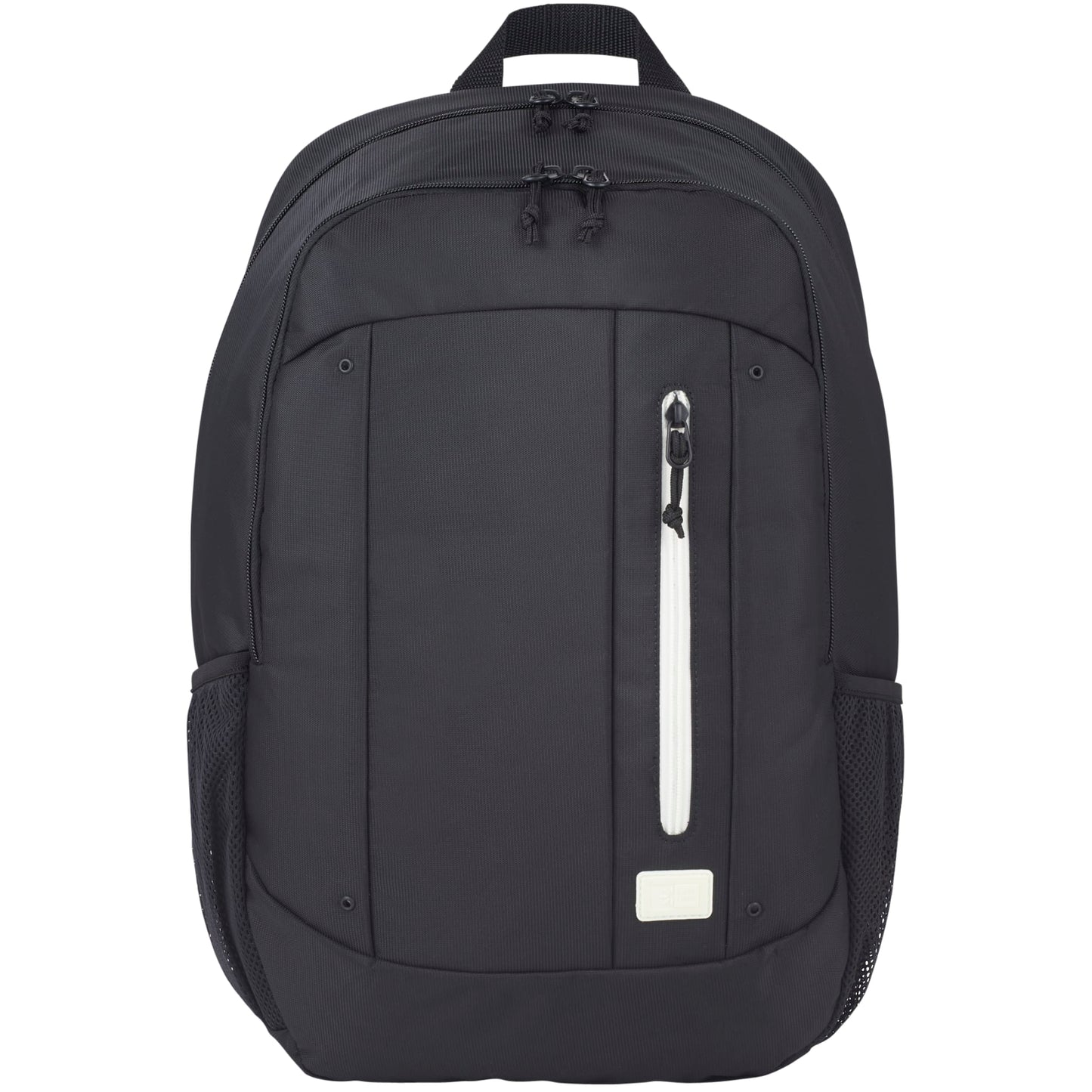 Front View of Black Case Logic Jaunt Recycled 15" Computer Backpack plain