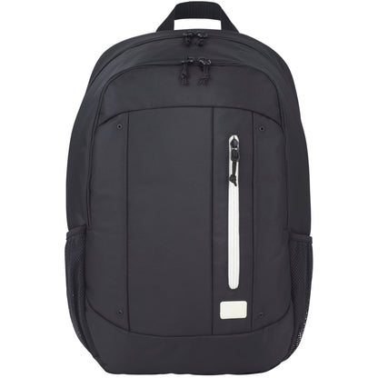 Front View of Black Case Logic Jaunt Recycled 15" Computer Backpack plain