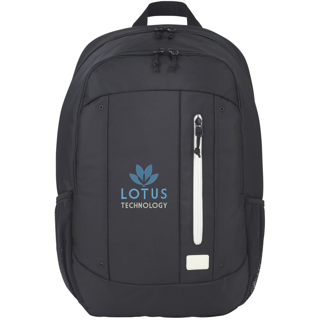 Front View of Black Case Logic Jaunt Recycled 15" Computer Backpack