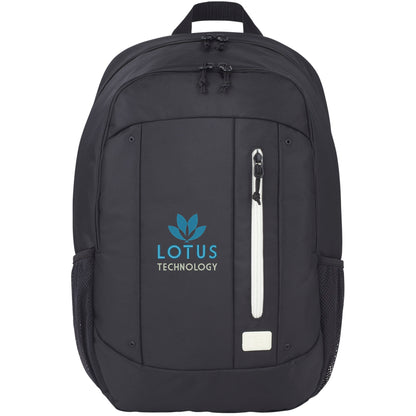 Front View of Black Case Logic Jaunt Recycled 15" Computer Backpack