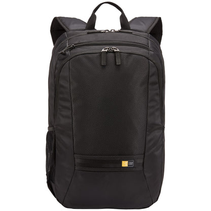 Front View of Black Case Logic Key 15" Computer Backpack plain