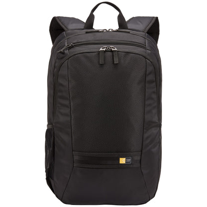 Front View of Black Case Logic Key 15" Computer Backpack plain