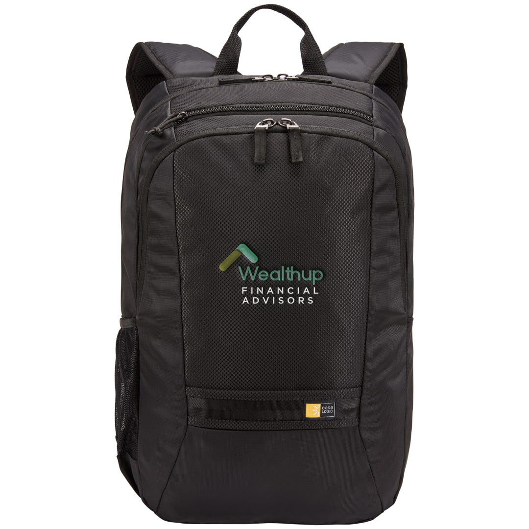 Front View of Black Case Logic Key 15" Computer Backpack