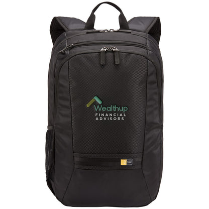 Front View of Black Case Logic Key 15" Computer Backpack