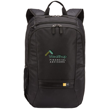 Front View of Black Case Logic Key 15" Computer Backpack