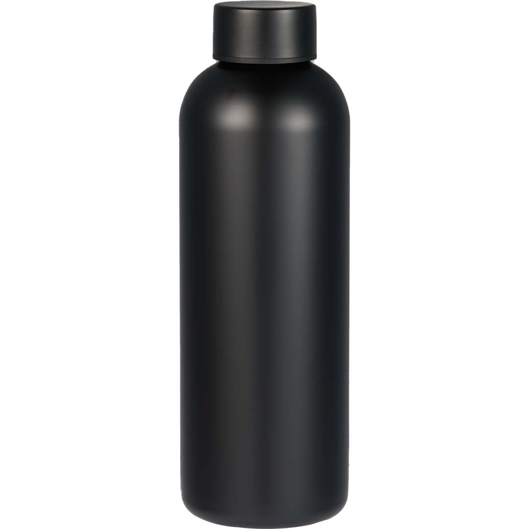 Front View of Black Cleave Recycled Stainless steel bottle 25oz plain