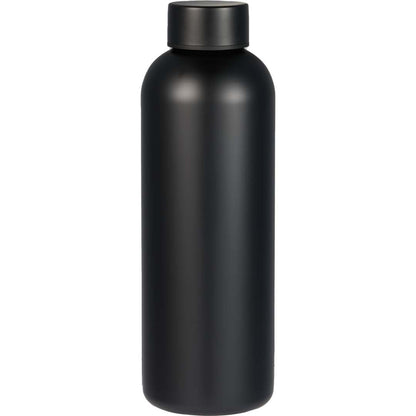 Front View of Black Cleave Recycled Stainless steel bottle 25oz plain