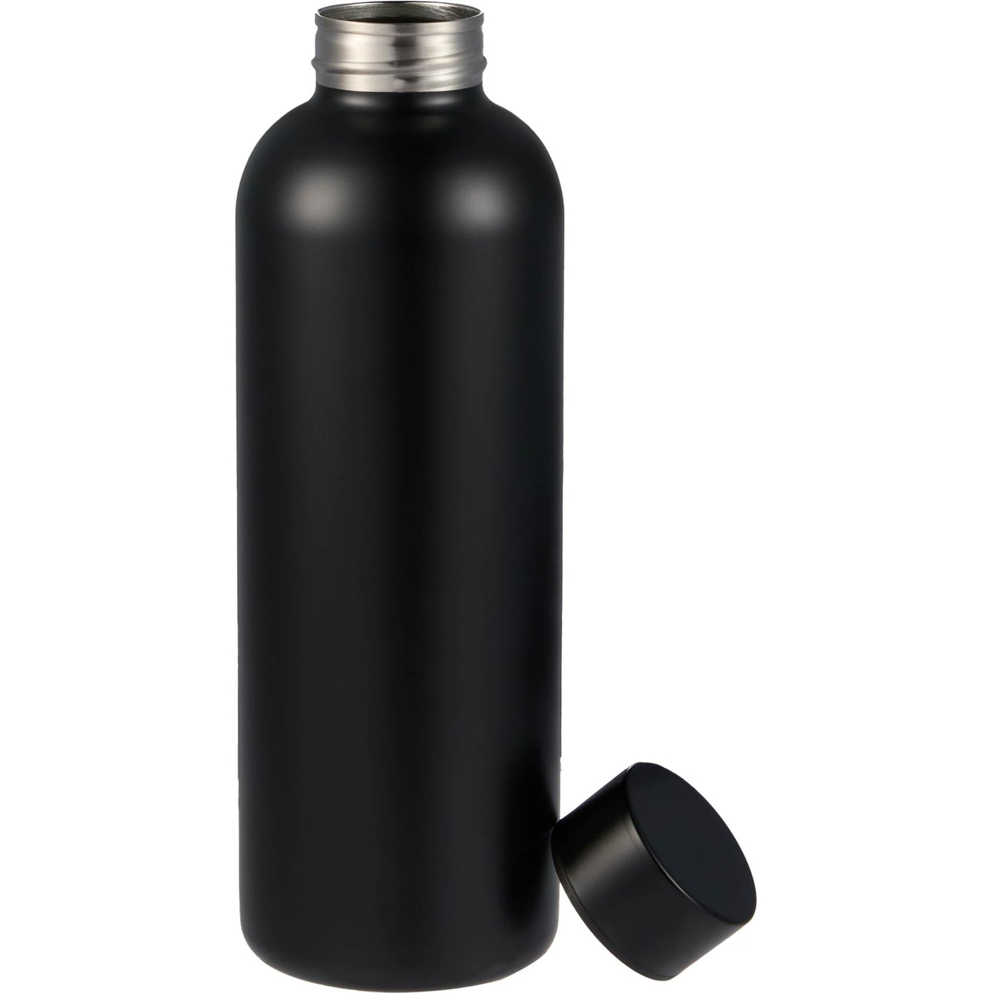 Front View of Black Cleave Recycled Stainless steel bottle 25oz plain