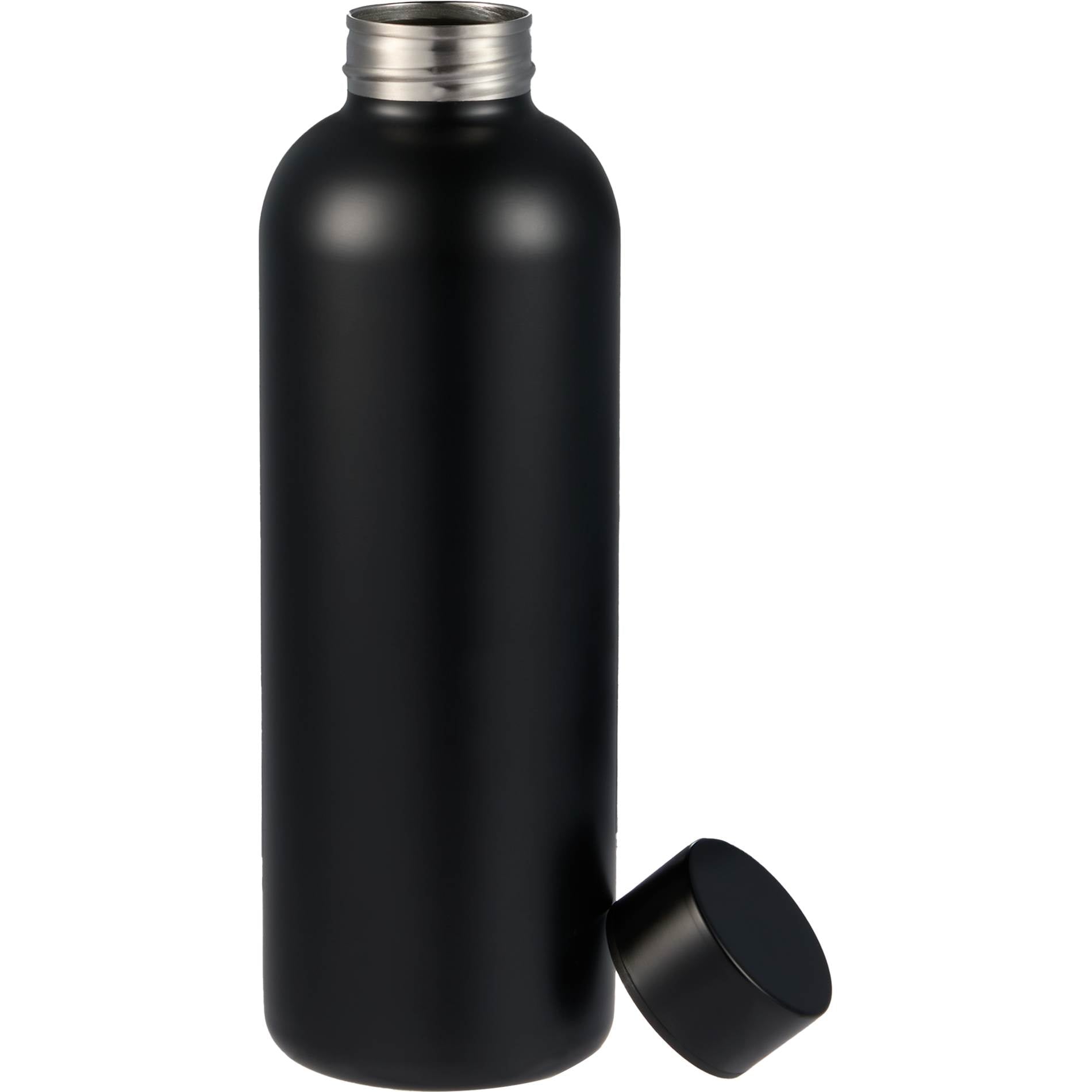 Front View of Black Cleave Recycled Stainless steel bottle 25oz plain