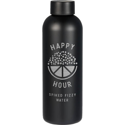Front View of Black Cleave Recycled Stainless steel bottle 25oz