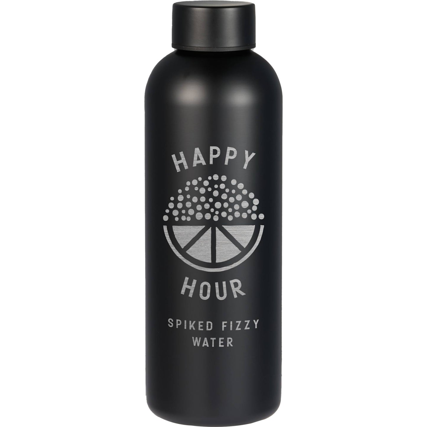Front View of Black Cleave Recycled Stainless steel bottle 25oz