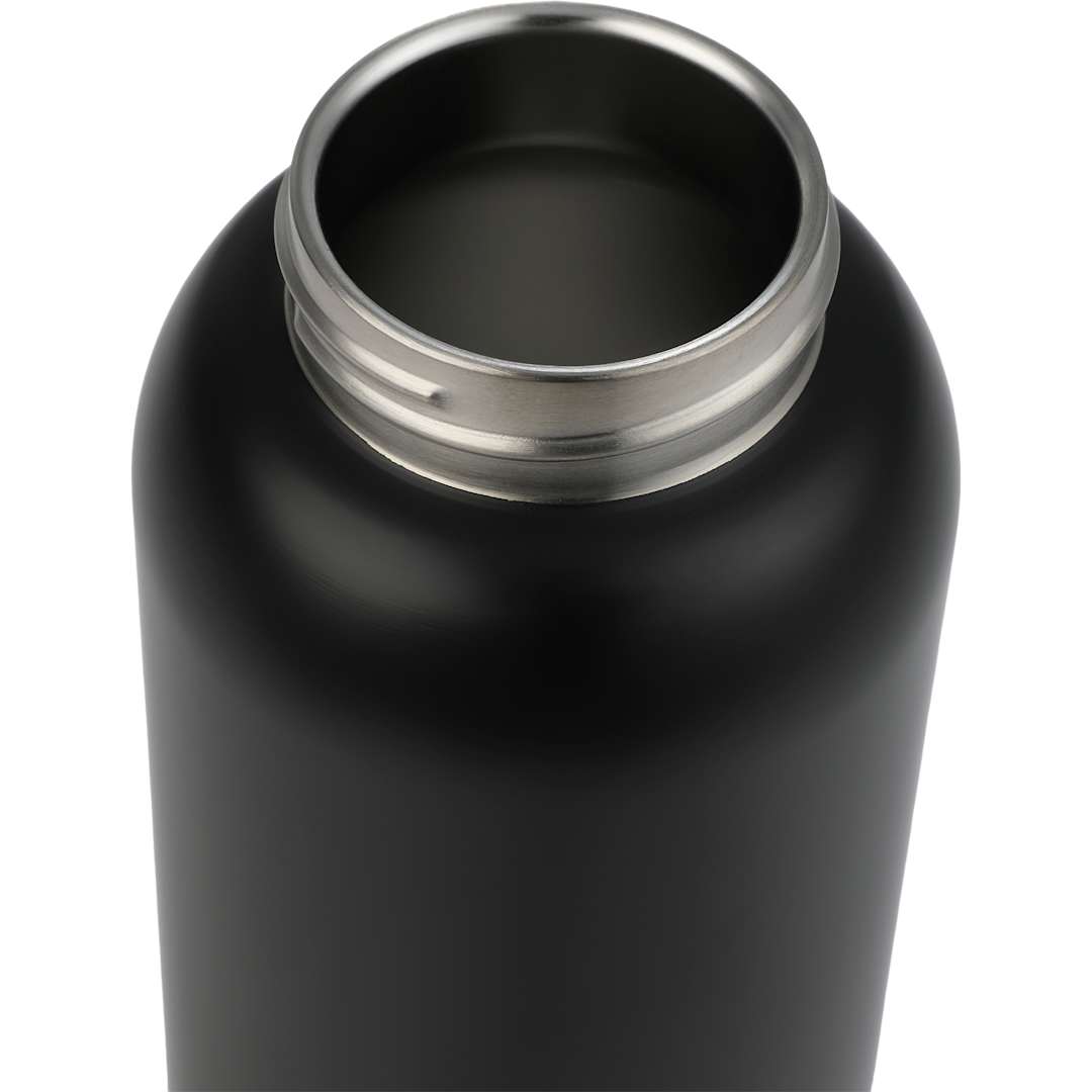 Front View of Black Clio Straw Lid Vacuum Bottle 22oz
