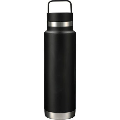 Front View of Black Colton Copper Vacuum Insulated Bottle 20oz plain