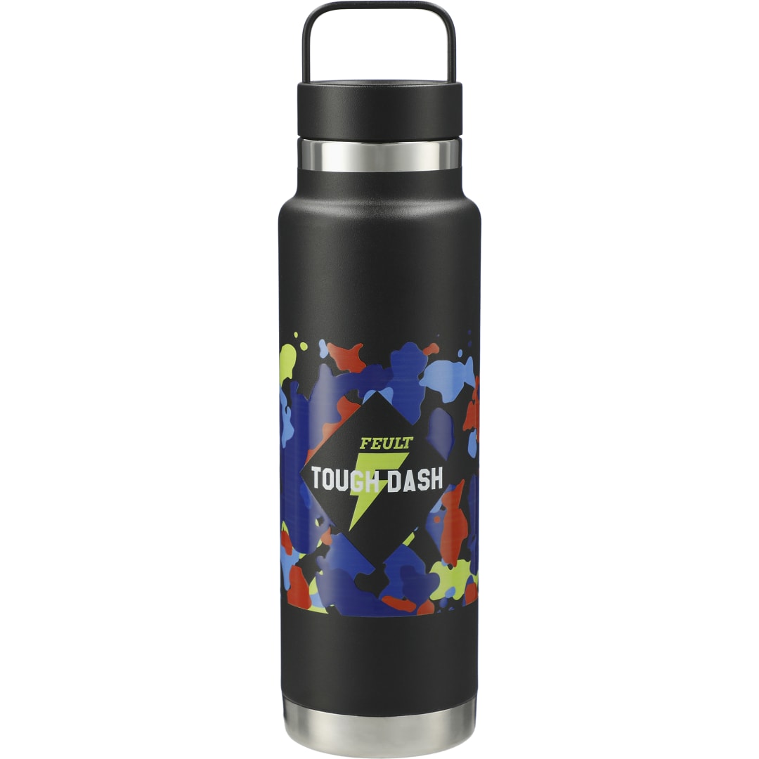 Front View of Black Colton Copper Vacuum Insulated Bottle 20oz