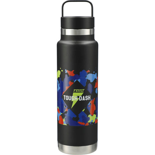Front View of Black Colton Copper Vacuum Insulated Bottle 20oz