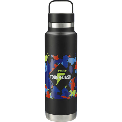 Front View of Black Colton Copper Vacuum Insulated Bottle 20oz