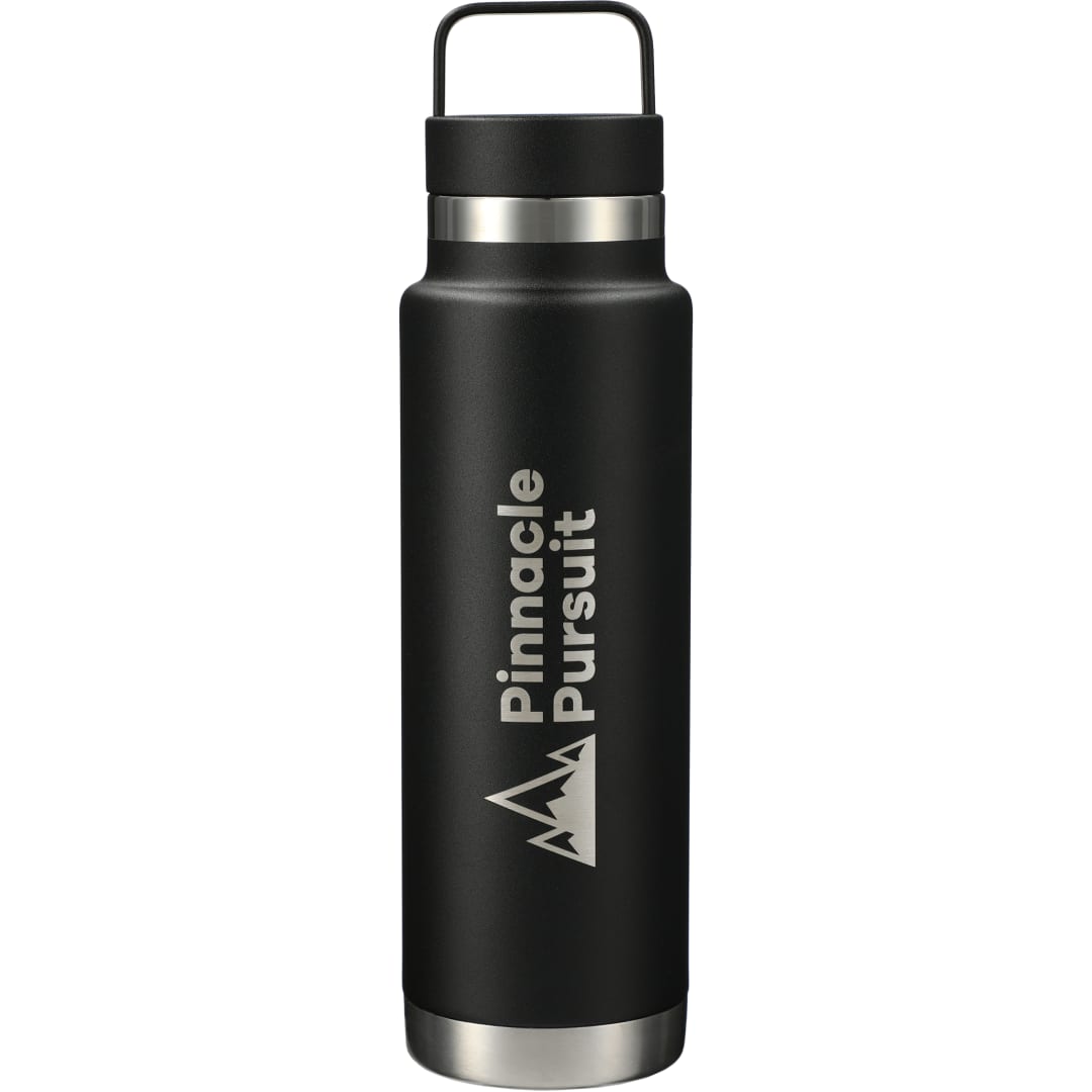 Front View of Black Colton Copper Vacuum Insulated Bottle 20oz