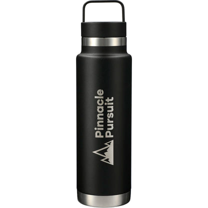 Front View of Black Colton Copper Vacuum Insulated Bottle 20oz