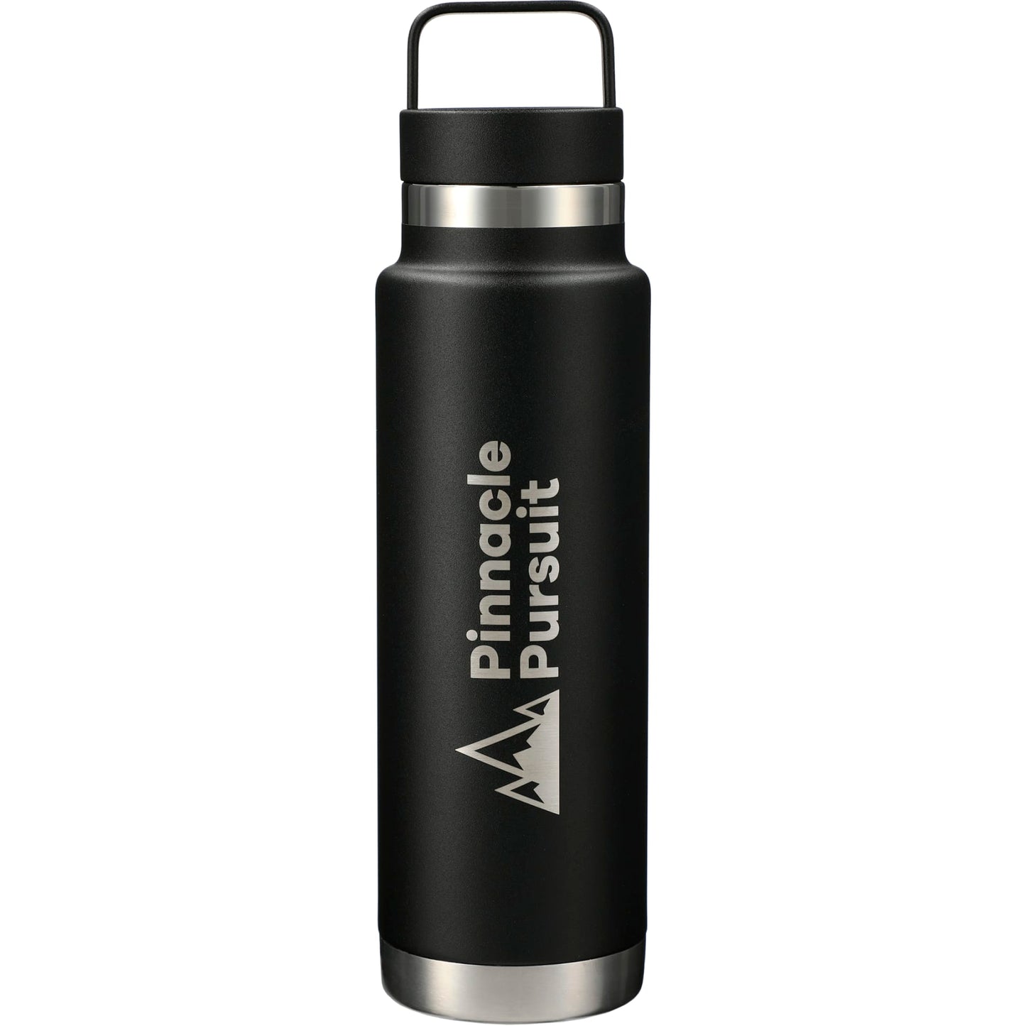Front View of Black Colton Copper Vacuum Insulated Bottle 20oz
