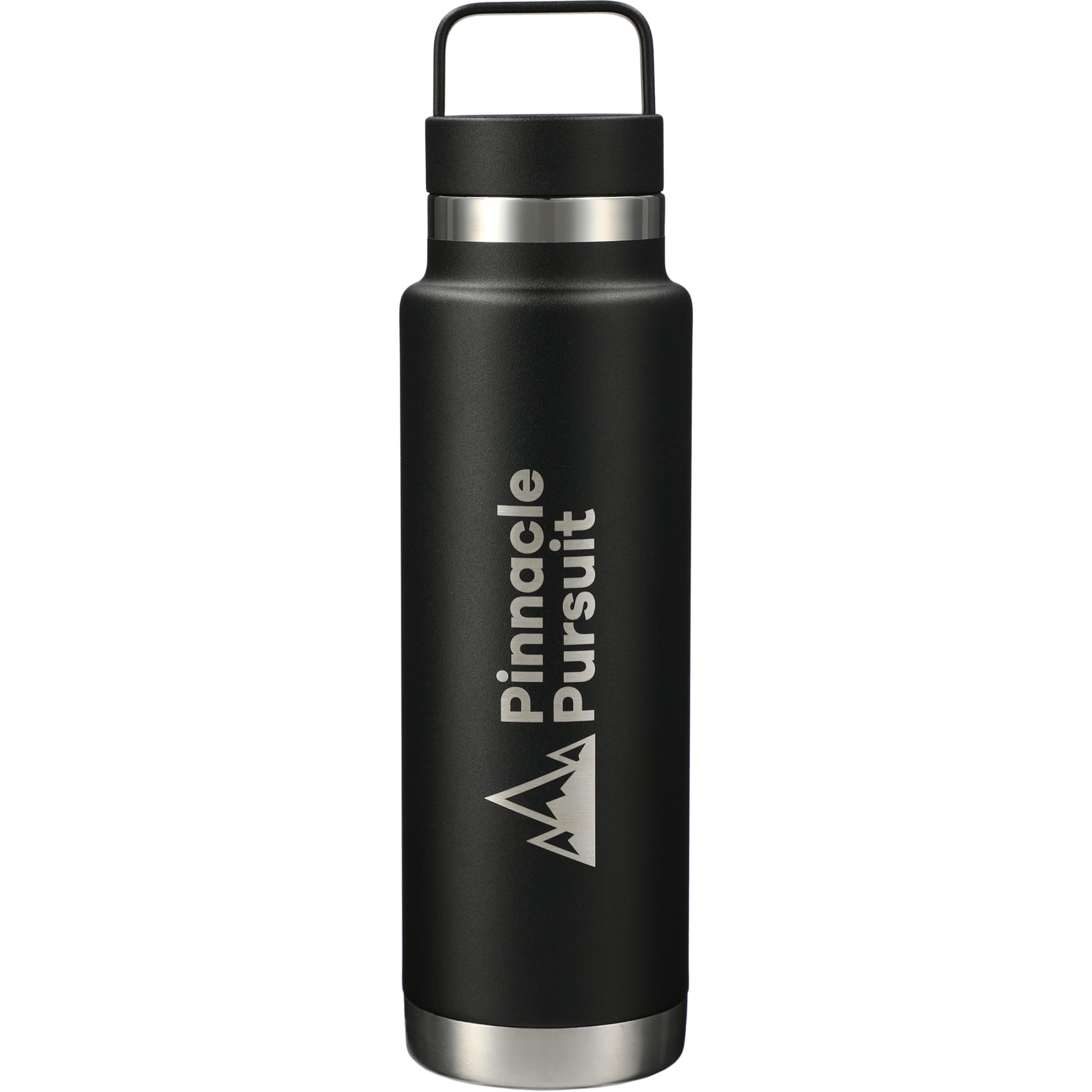 Front View of Black Colton Copper Vacuum Insulated Bottle 20oz
