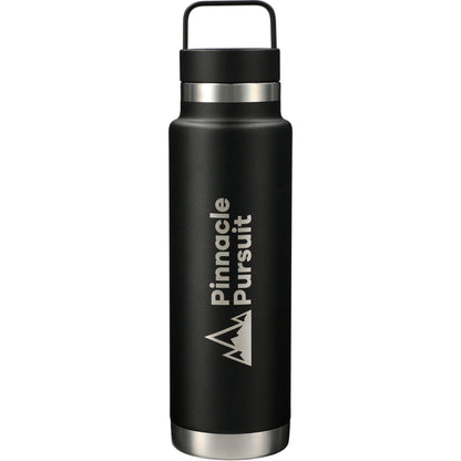 Front View of Black Colton Copper Vacuum Insulated Bottle 20oz