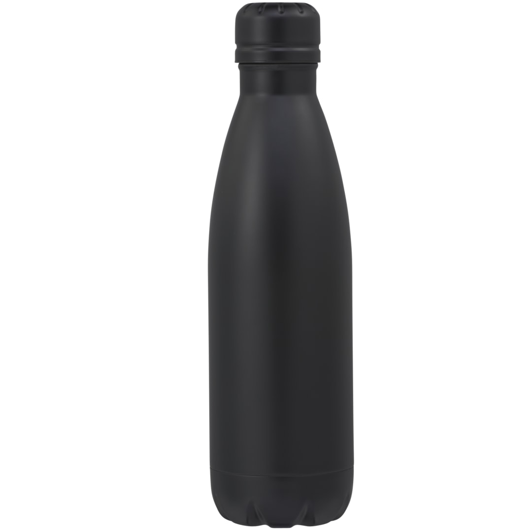 Front View of Black Copper Vacuum Insulated Bottle 17oz plain