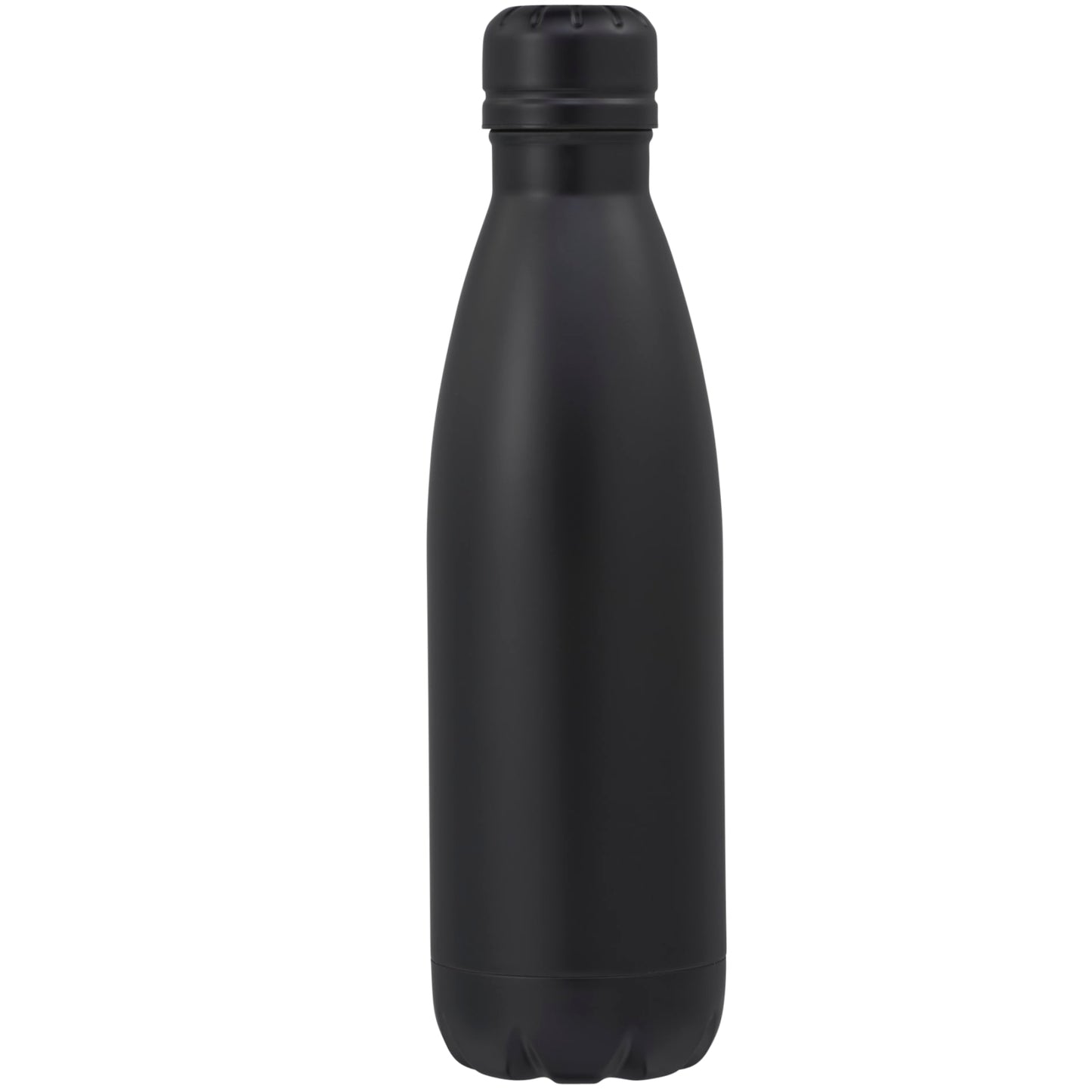 Front View of Black Copper Vacuum Insulated Bottle 17oz plain