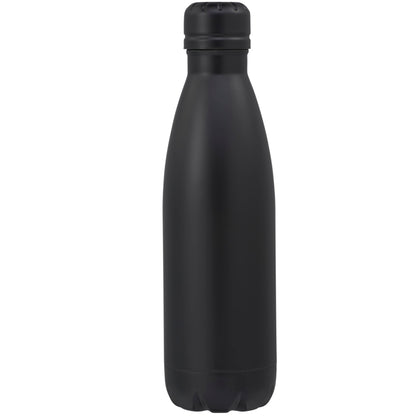 Front View of Black Copper Vacuum Insulated Bottle 17oz plain