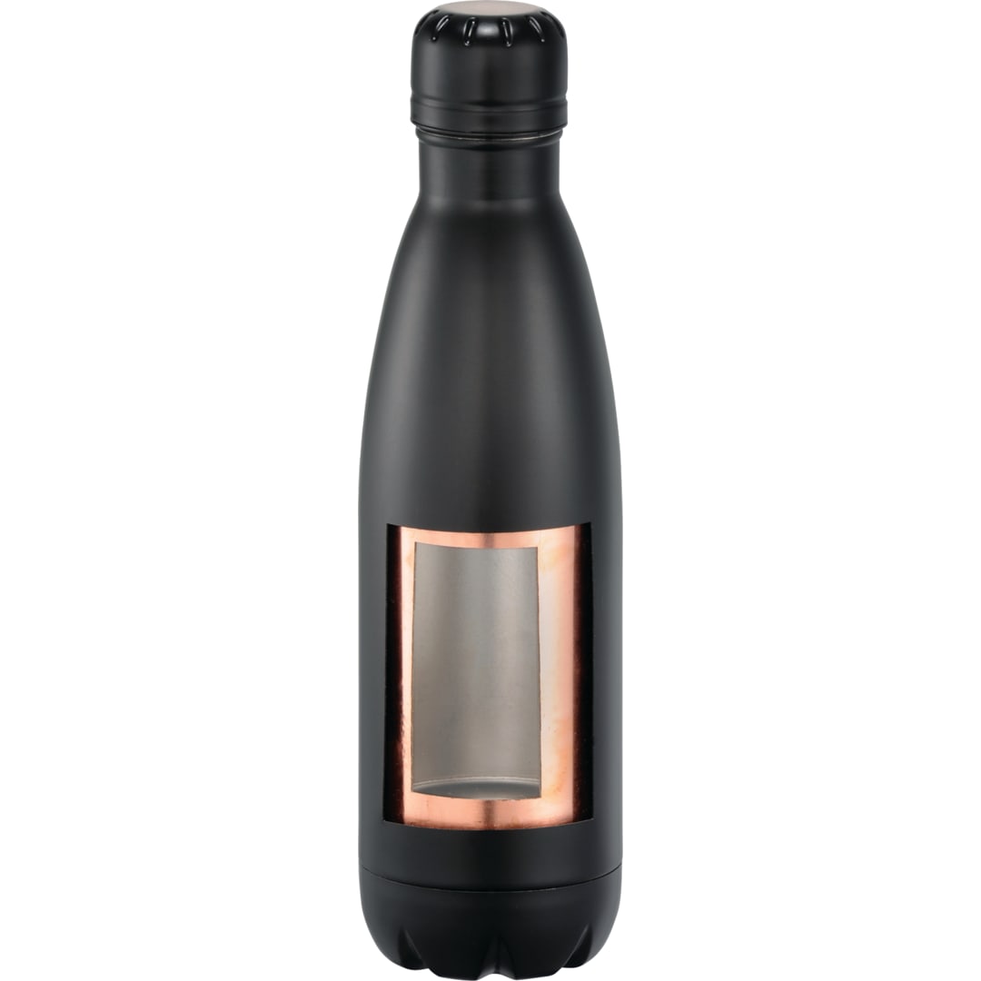 Front View of Black Copper Vacuum Insulated Bottle 17oz