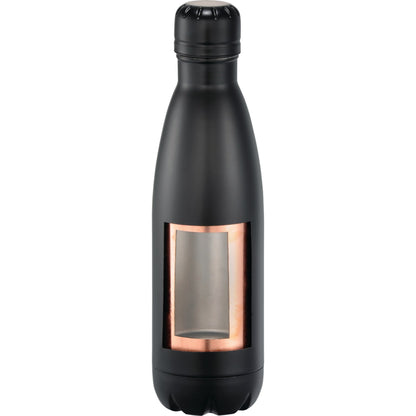 Front View of Black Copper Vacuum Insulated Bottle 17oz