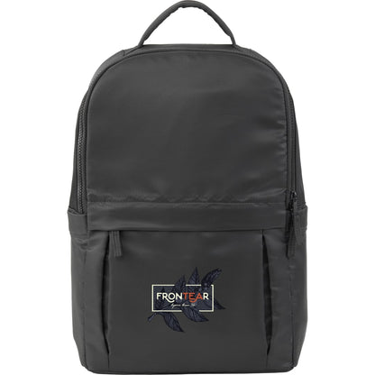 Front View of Black Daybreak Recycled 15" Laptop Backpack