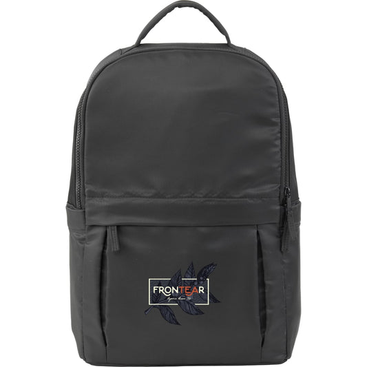 Front View of Black Daybreak Recycled 15" Laptop Backpack