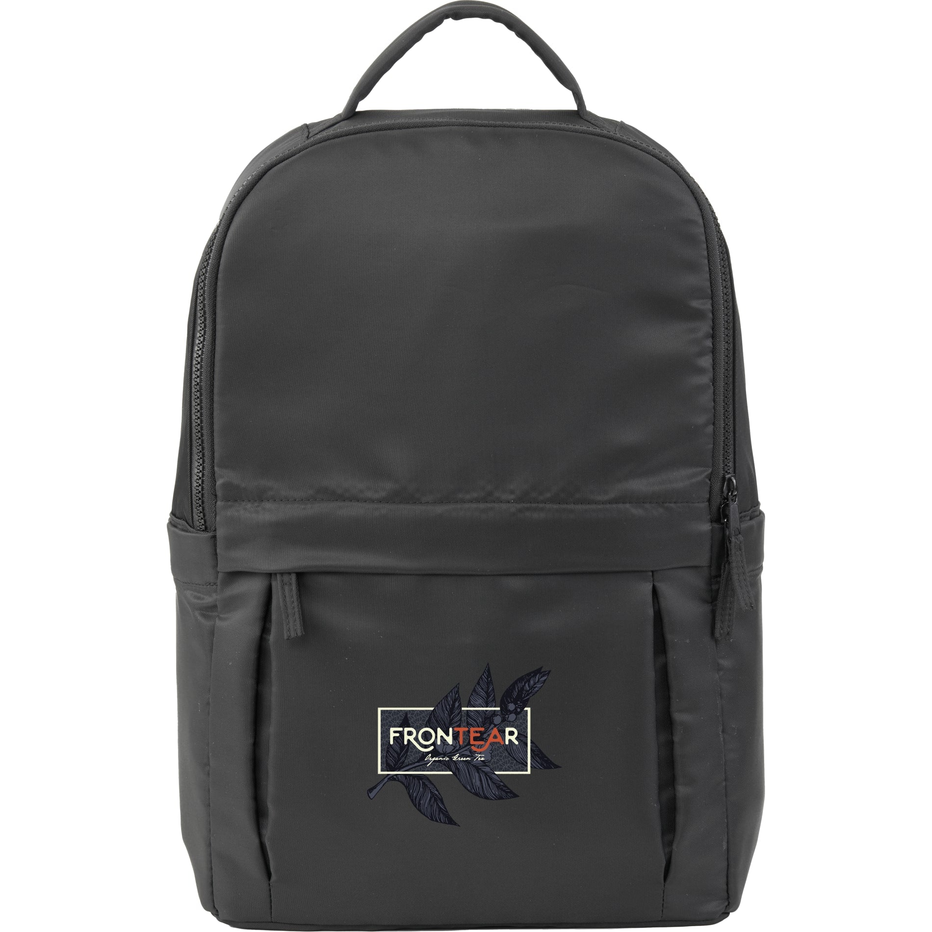 Front View of Black Daybreak Recycled 15" Laptop Backpack