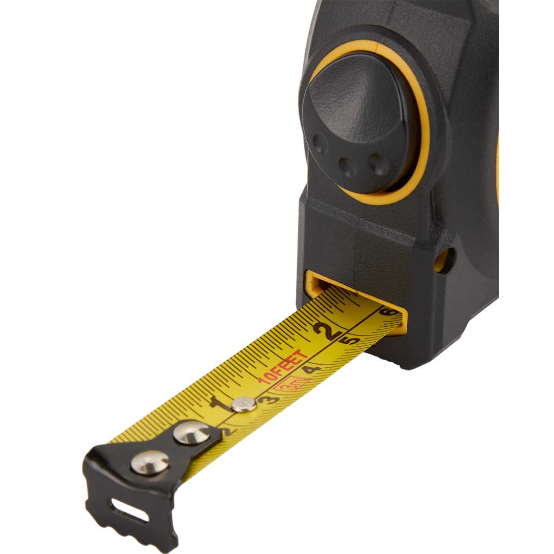 Front View of Black Easy-Read 10 ft. Tape Measure