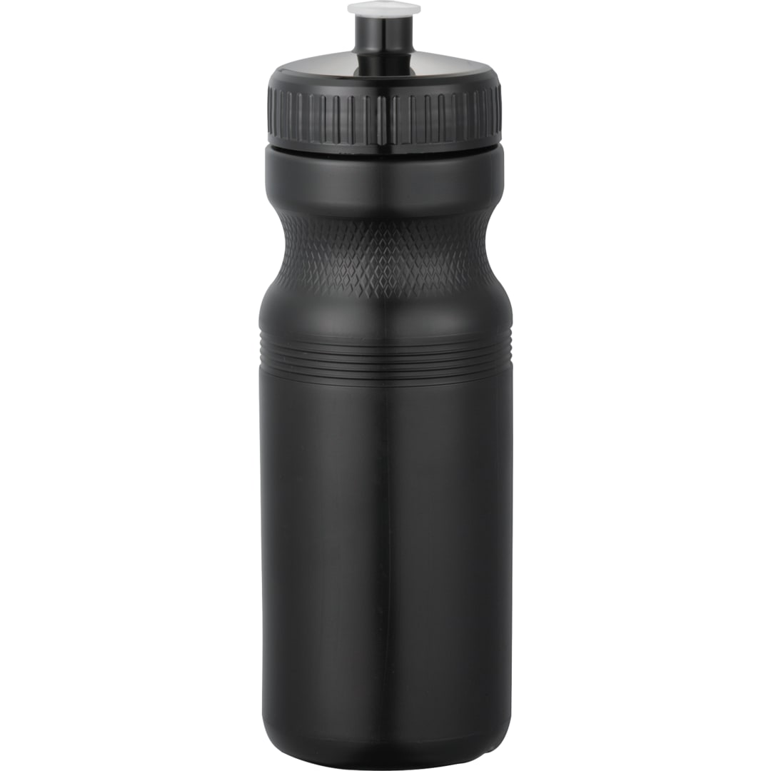 Front View of Black Easy Squeezy Spirit 24oz Sports Bottle plain