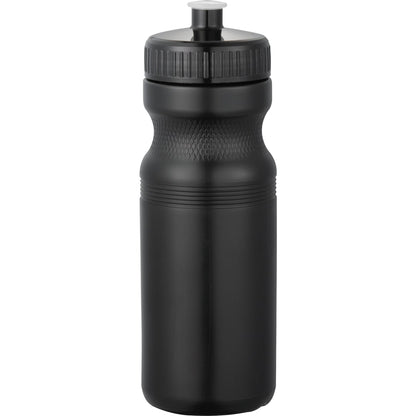 Front View of Black Easy Squeezy Spirit 24oz Sports Bottle plain