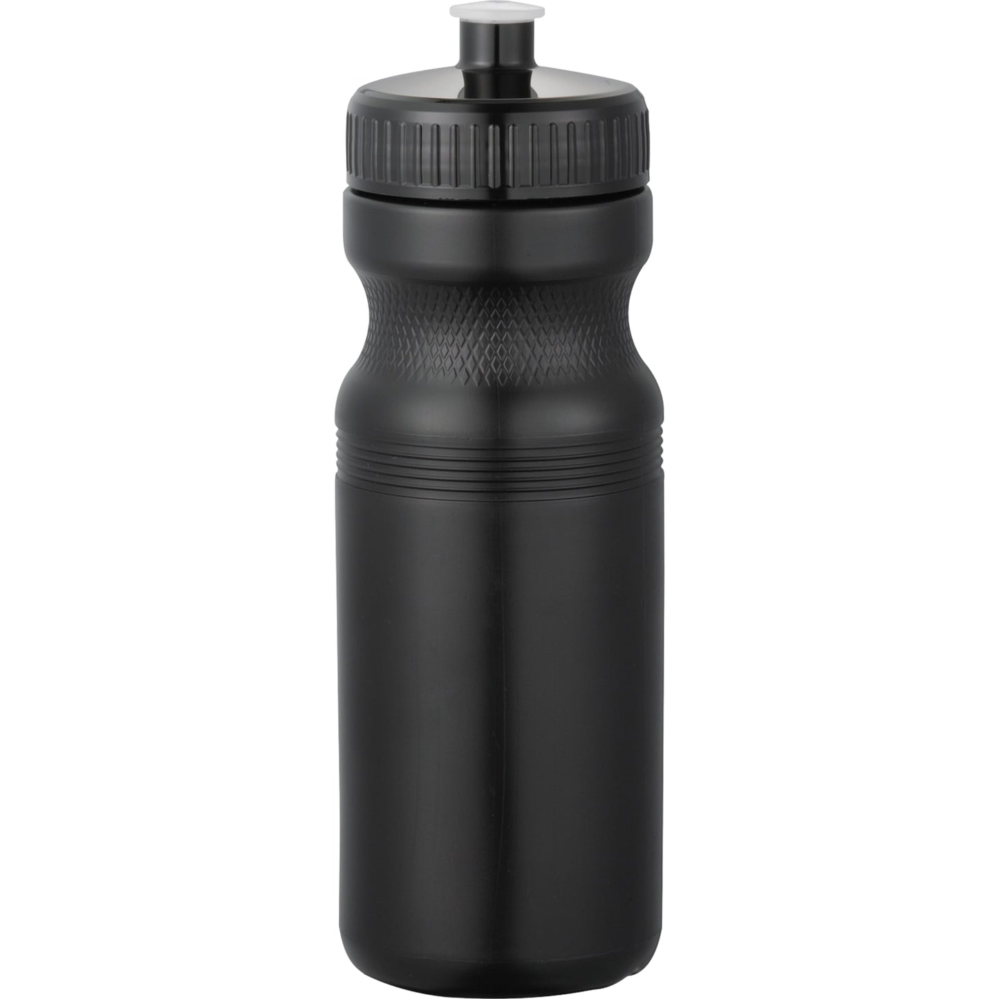 Front View of Black Easy Squeezy Spirit 24oz Sports Bottle plain