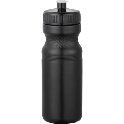 Front View of Black Easy Squeezy Spirit 24oz Sports Bottle plain