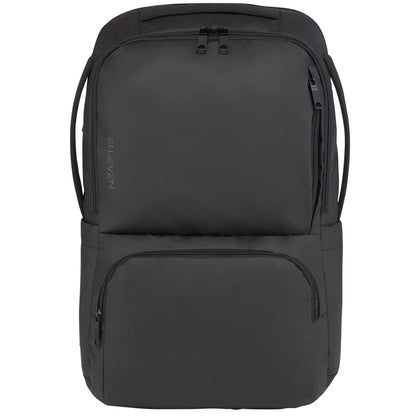 Front View of Black elleven Evolve 17" Laptop Backpack plain