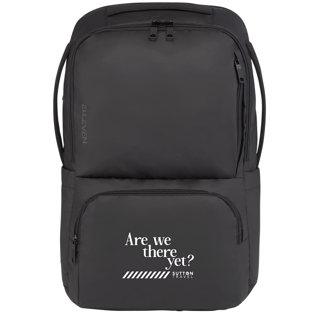 Front View of Black elleven Evolve 17" Laptop Backpack