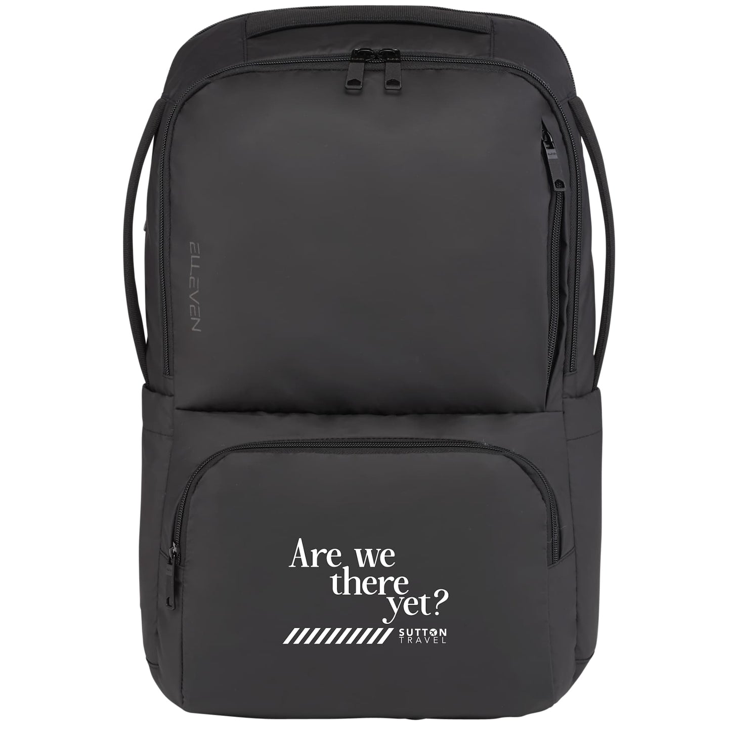 Front View of Black elleven Evolve 17" Laptop Backpack
