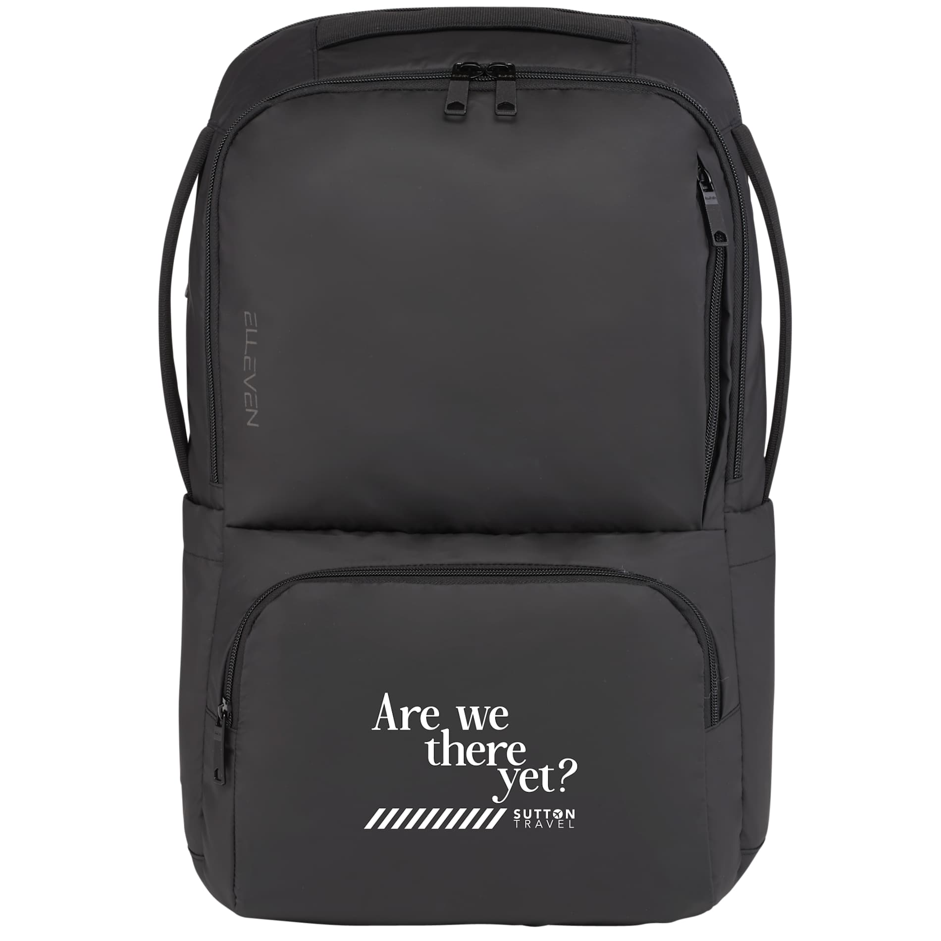 Front View of Black elleven Evolve 17" Laptop Backpack