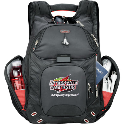 Front View of Black elleven™ Amped TSA 17" Computer Backpack