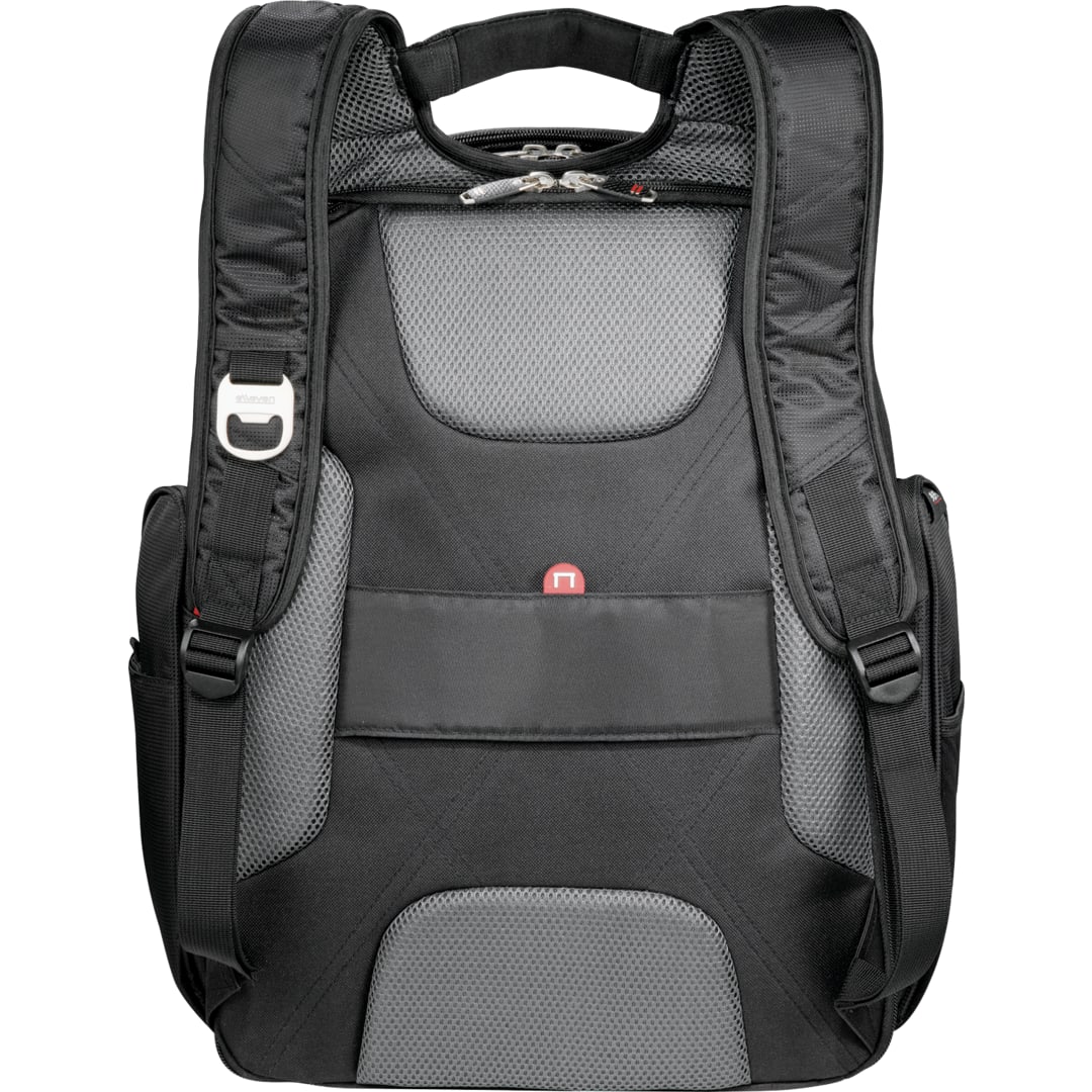Front View of Black elleven™ Amped TSA 17" Computer Backpack