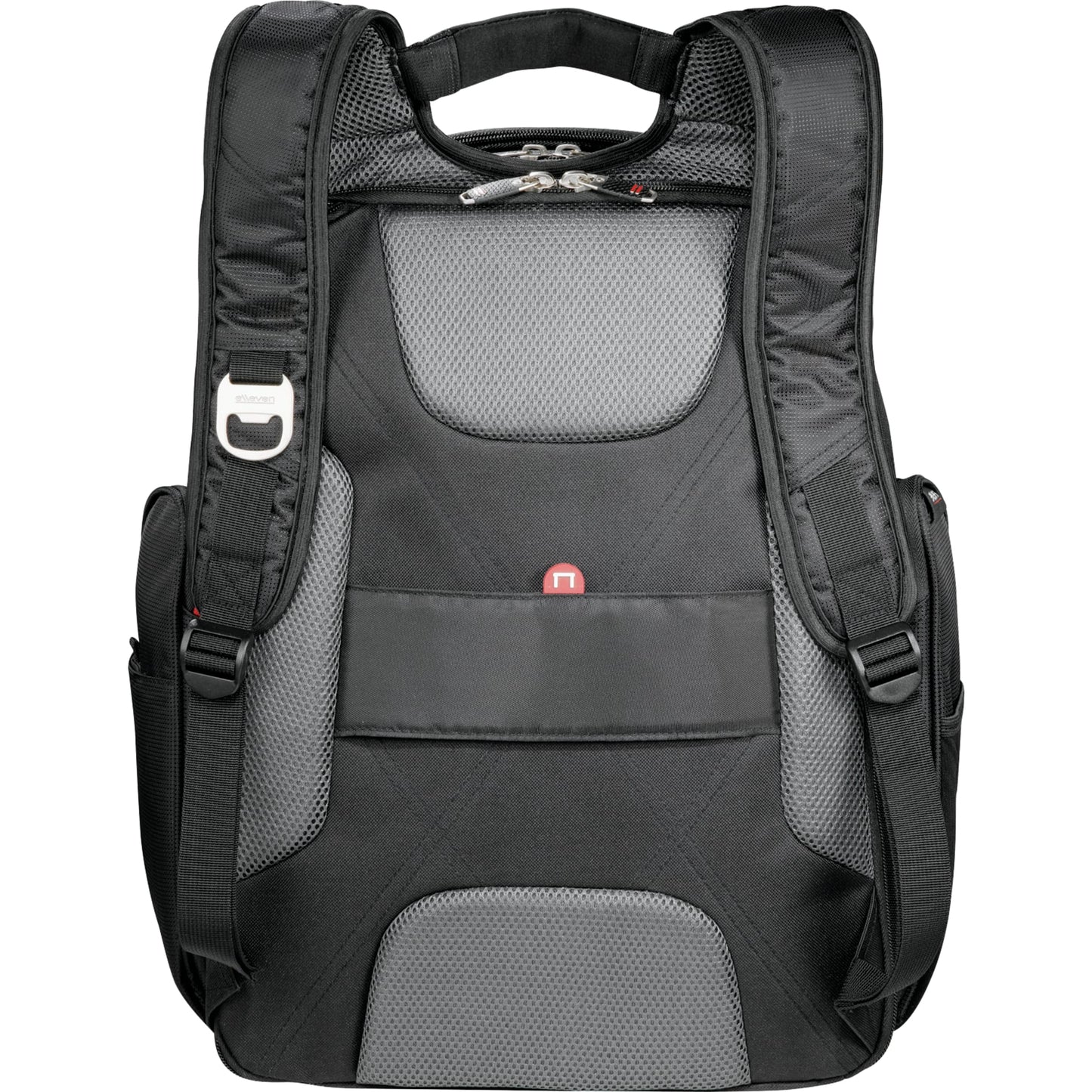Front View of Black elleven™ Amped TSA 17" Computer Backpack