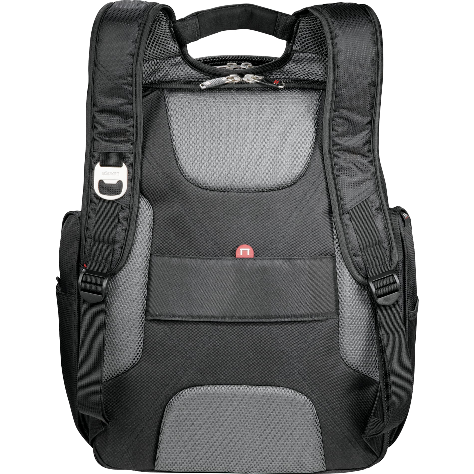 Front View of Black elleven™ Amped TSA 17" Computer Backpack