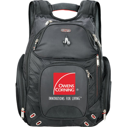Front View of Black elleven™ Amped TSA 17" Computer Backpack