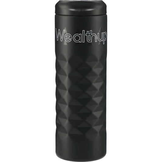 Front View of Black elleven™ Leak Proof Copper Vacuum Tumbler 16oz