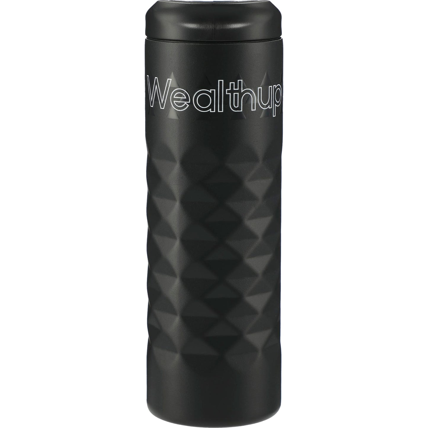Front View of Black elleven™ Leak Proof Copper Vacuum Tumbler 16oz