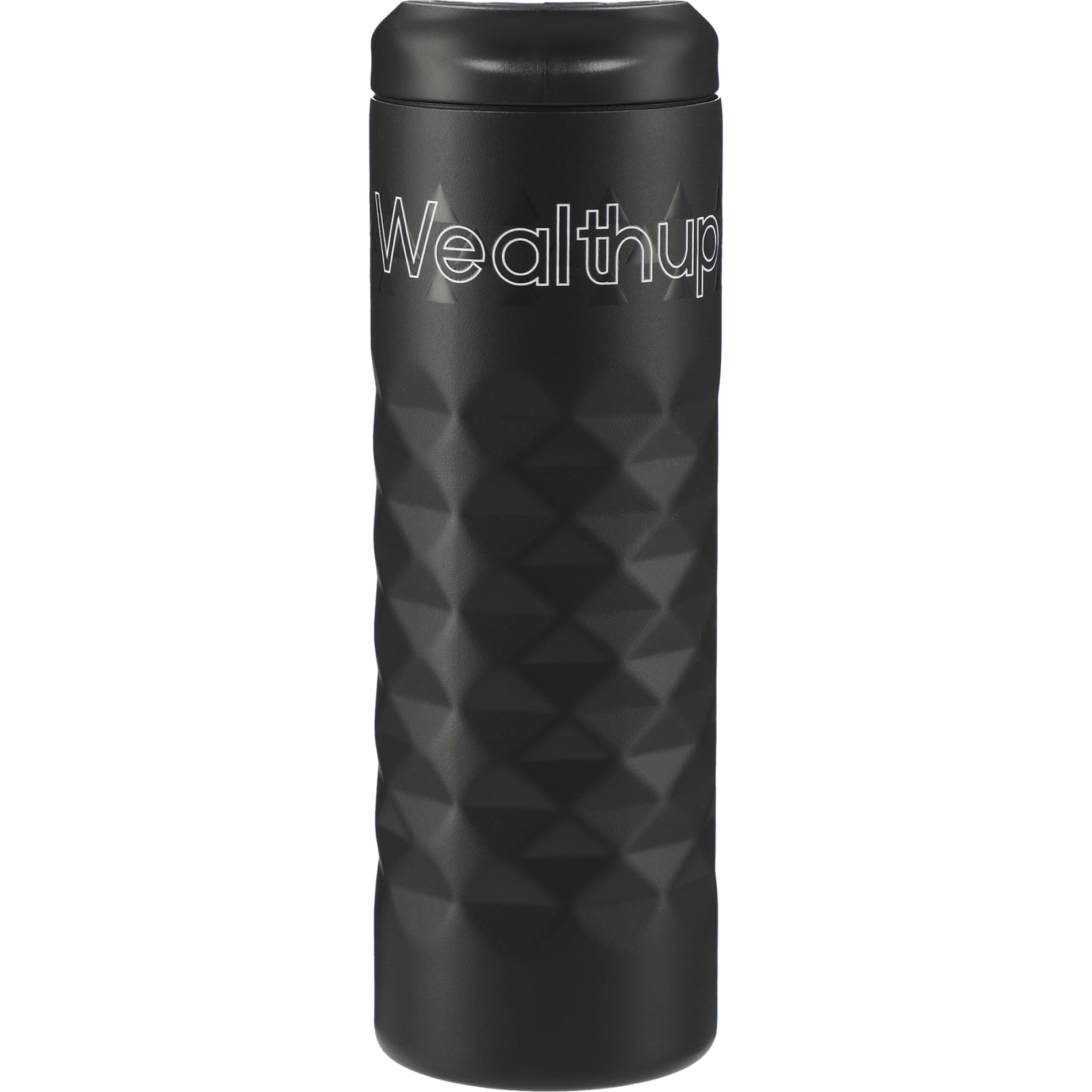 Front View of Black elleven™ Leak Proof Copper Vacuum Tumbler 16oz